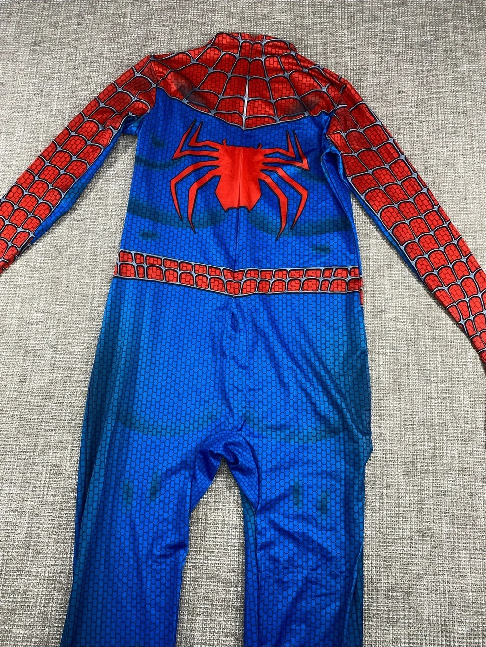 Mens Spider-Inspired Red & Blue Face Mask Costume Set Spider-Man large new